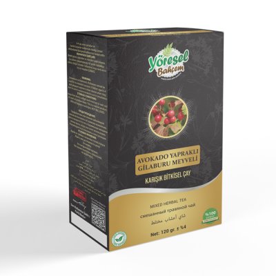 Yöresel Bahçem Avokado Yapraklı Gilaburu Meyveli Karışık Bitkisel Çay 120g